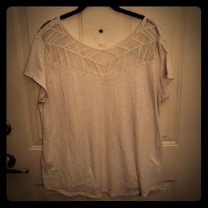 Maurices sheer neck tie back tee